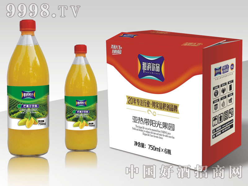 雅滨果汁750ml芒果-特产酒类信息
