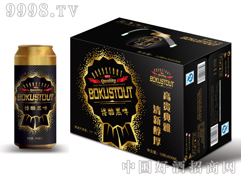 博酷黑啤500ml(外箱)|葛根啤酒全国招商-啤酒招