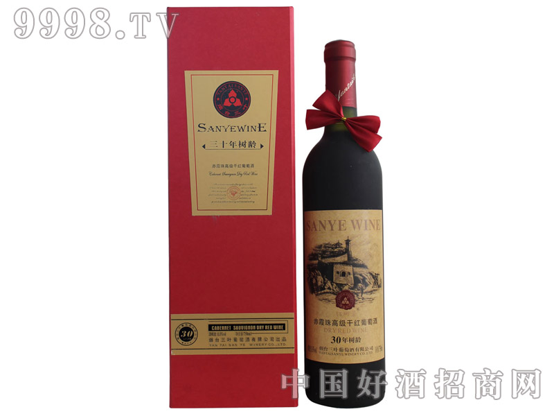 红珊叶30年树龄赤霞珠高级干红葡萄酒(红盒)|烟