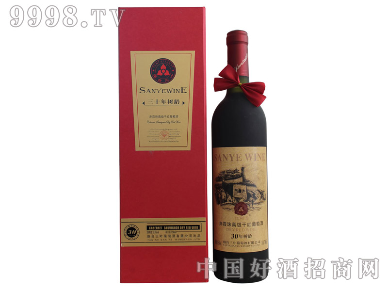 红珊叶30年树龄赤霞珠高级干红葡萄酒