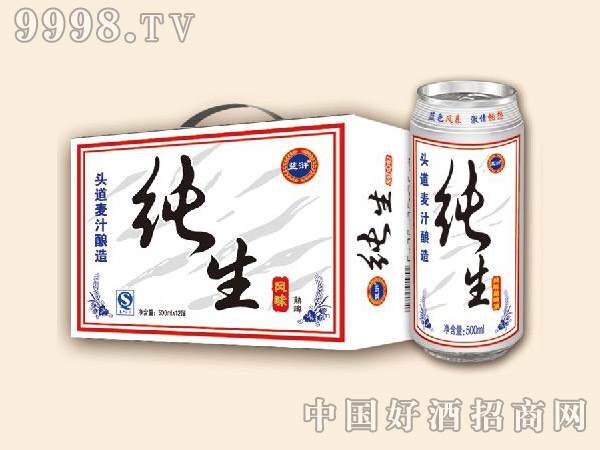 蓝浒纯生啤酒500ml×12罐