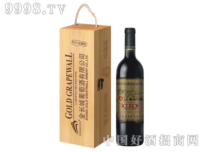 金长城珍藏版窖藏干红葡萄酒1992木盒|圣堡龙