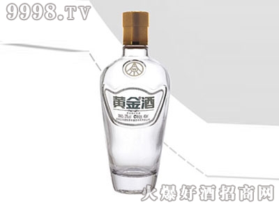 郓州晶白玻璃瓶黄金酒JB-129 500ML