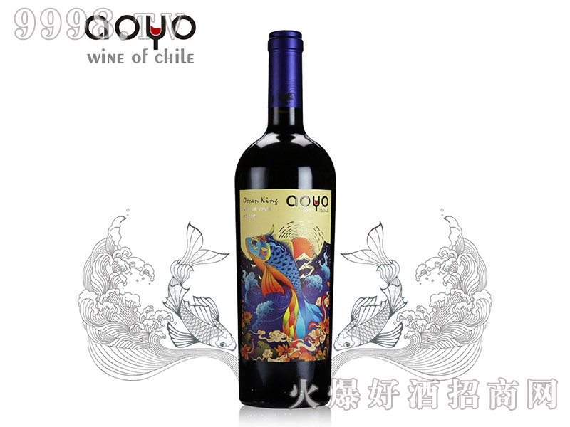 智利傲鱼海洋之王梅洛干红葡萄酒|广州南傲贸