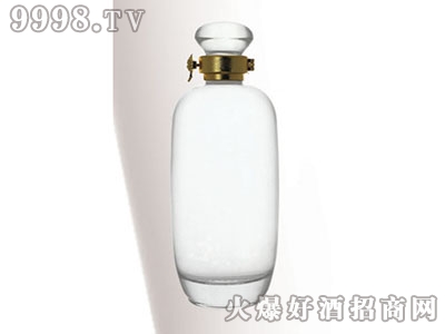 郓州晶白玻璃瓶金属扣圆头JB-253 500ML|山东