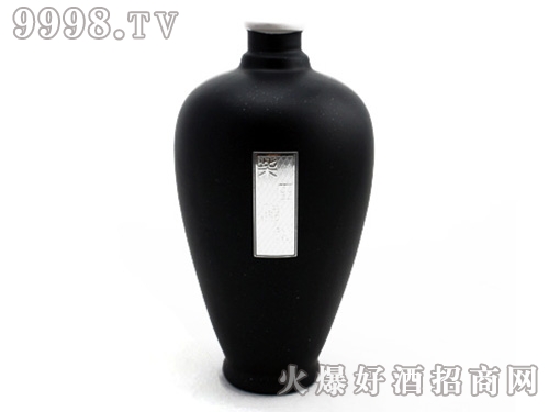 郓城水浒陶瓷喷涂酒瓶（黑）