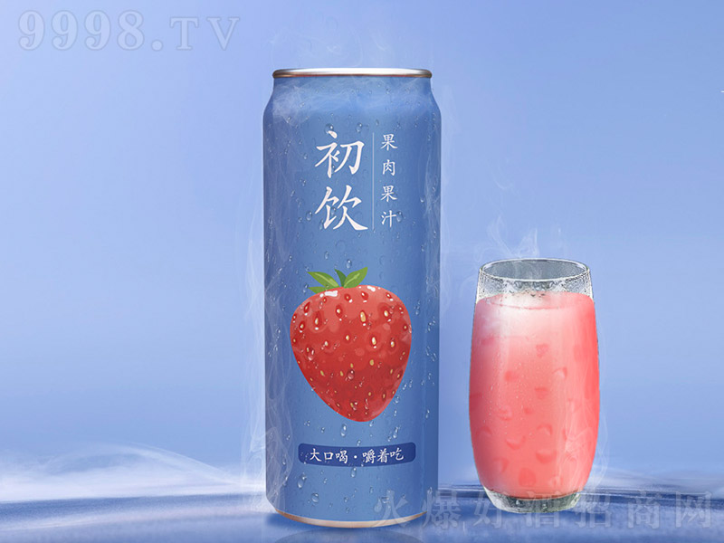 初饮果粒果汁草莓味【500ml】-饮料招商信息