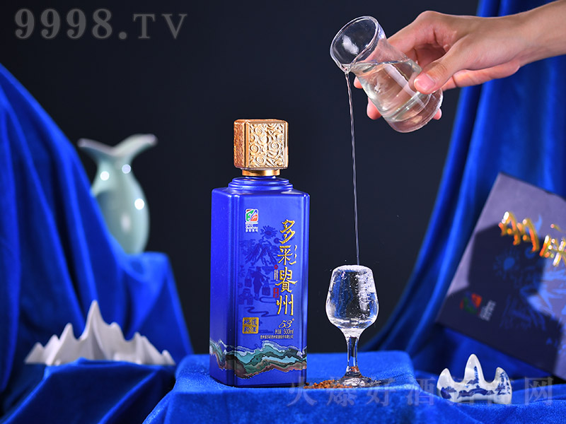多彩贵州美酒（蓝）信（倒酒图） 酱香型白酒【53° 500ml】-白酒招商信息