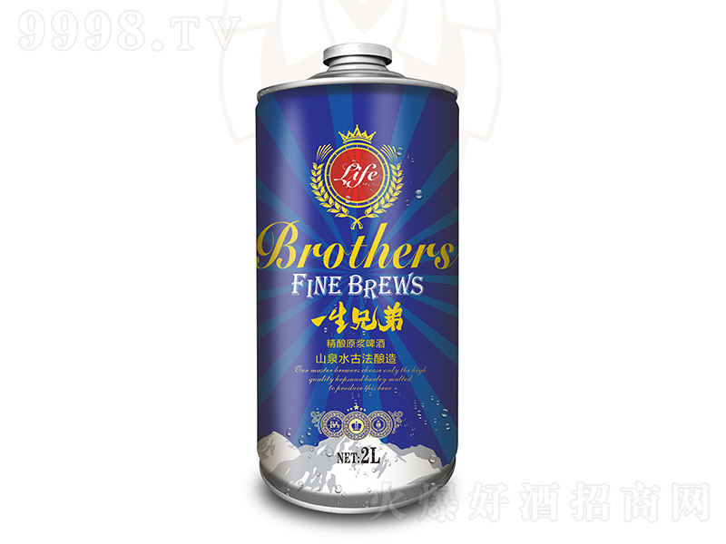 一生兄弟精酿原浆啤酒-蓝罐【11° 2L】-啤酒招商信息