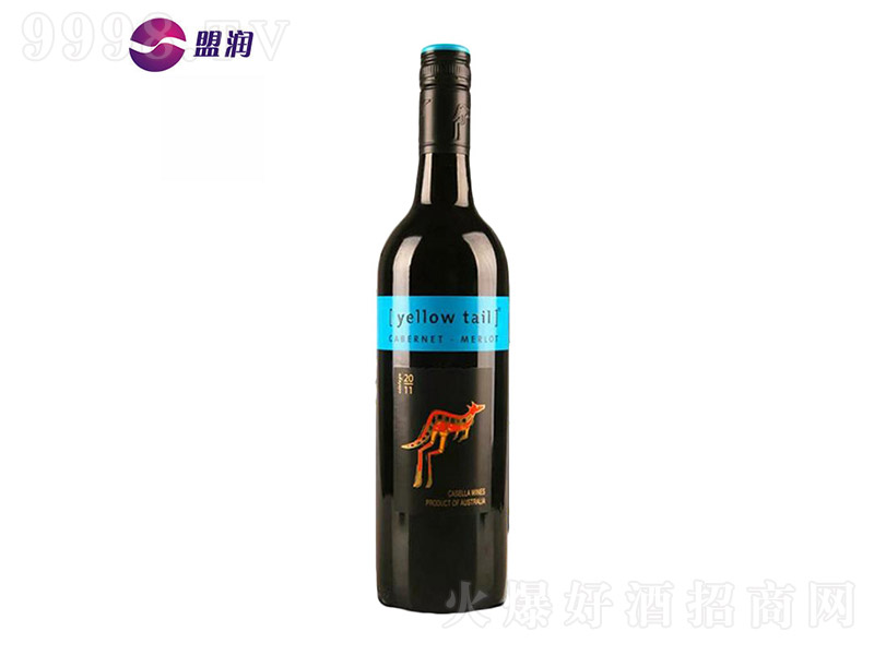 黄尾袋鼠赤霞珠梅洛半干红葡萄酒750ml