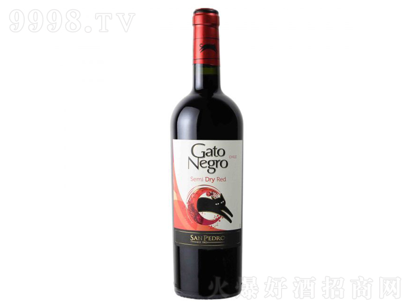 智利中央山谷黑猫半甜红葡萄酒750ml