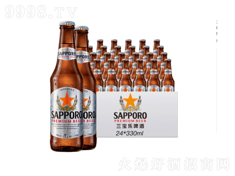 三宝乐Sapporo进口精酿黄啤酒日式风味330ml