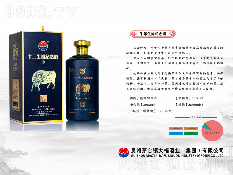 ʮ����Ф�����-ţ����Ф�ƽ����Ͱ׾ơ�53��500ml��-�׾�����Ϣ