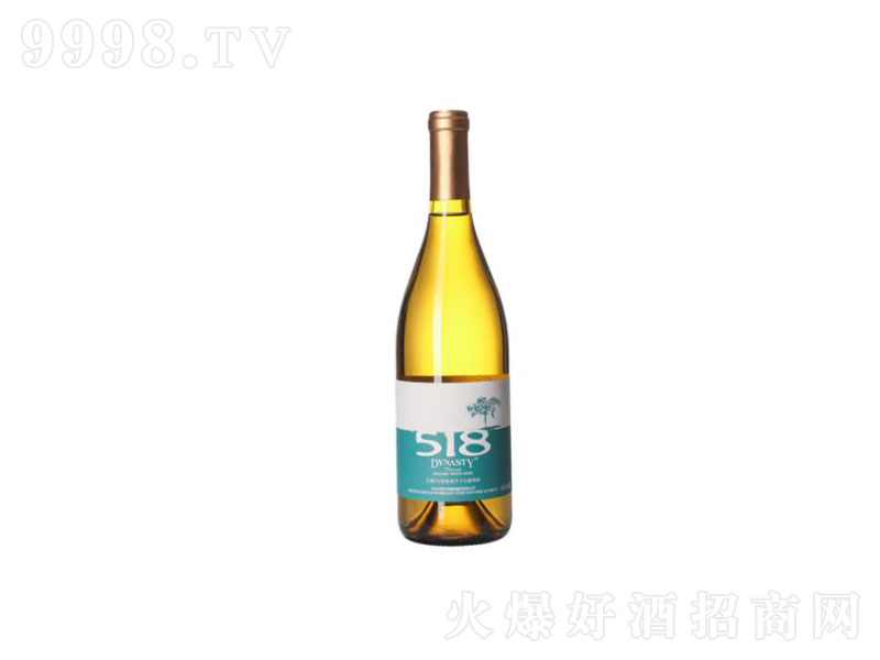 王朝518玫瑰香半干白葡萄酒国产白葡萄酒750ml