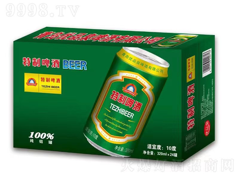 优品泉特制啤酒【10°320ml×24】-啤酒类信息