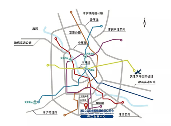 天津梅江会展中心展区分布全图