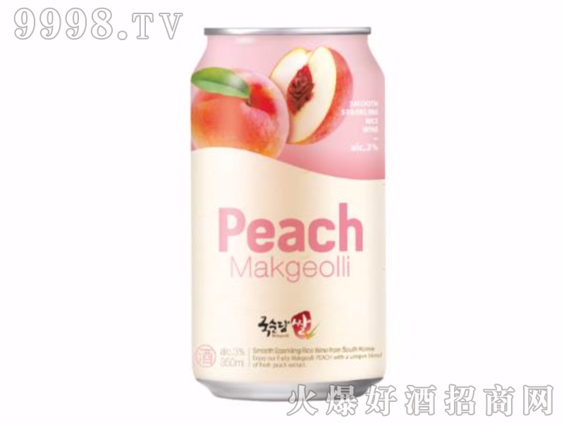 麹醇堂罐装果味玛克丽米酒(桃子味)3°350ml