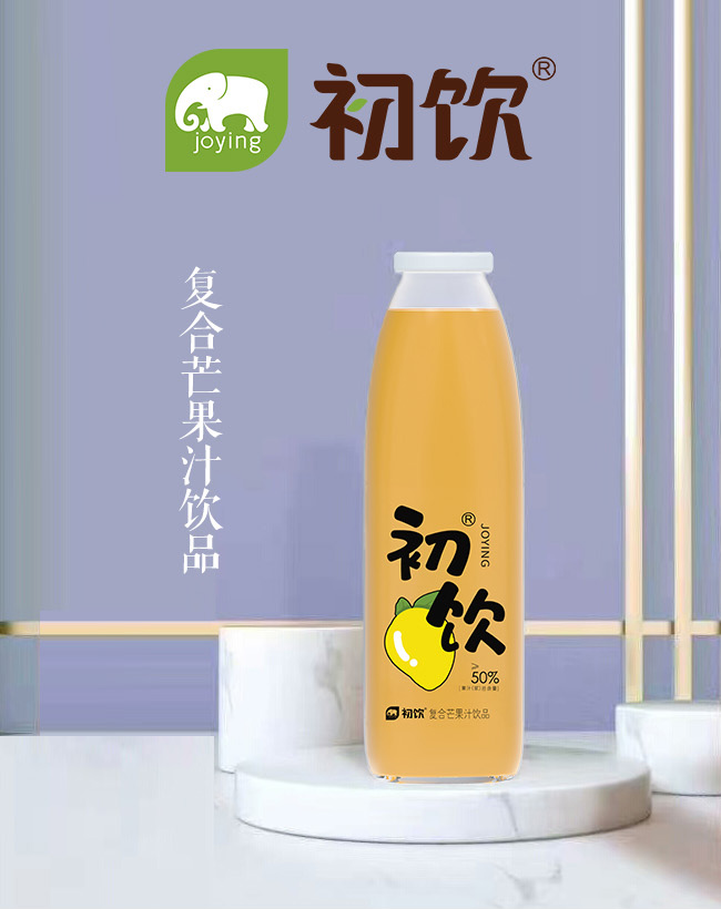 初饮复合芒果饮品玻璃瓶【1L×8】