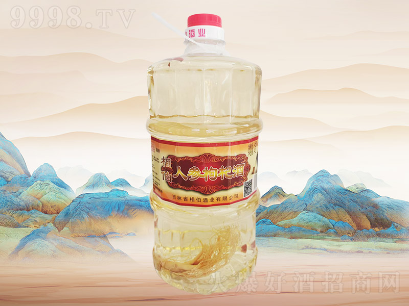 相伯人参枸杞酒F020【45度4L×4桶】